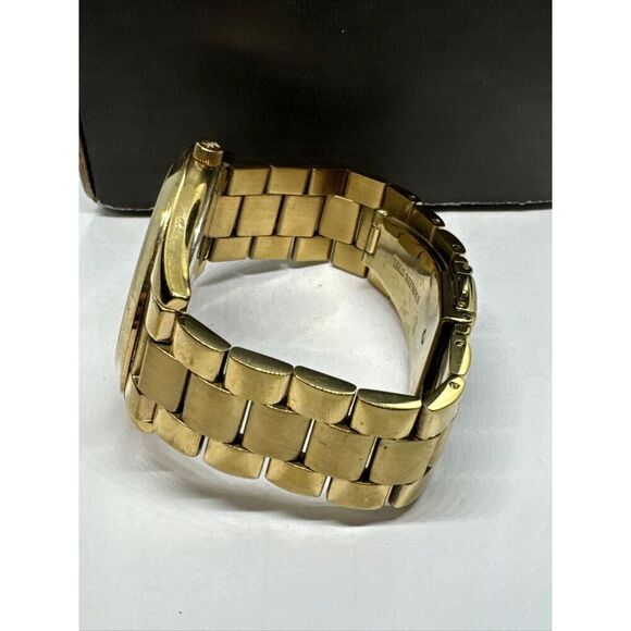 Michael Kors Slim Runway MK3335 Women\'s Gold Tone Analog Dial Wrist Watch JNA242